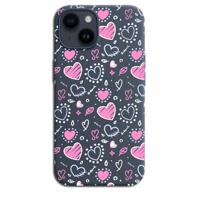 Pink&White Hearts - Cover / (Collezione Monocolore) & (Collezione Magsafe Trasparente)