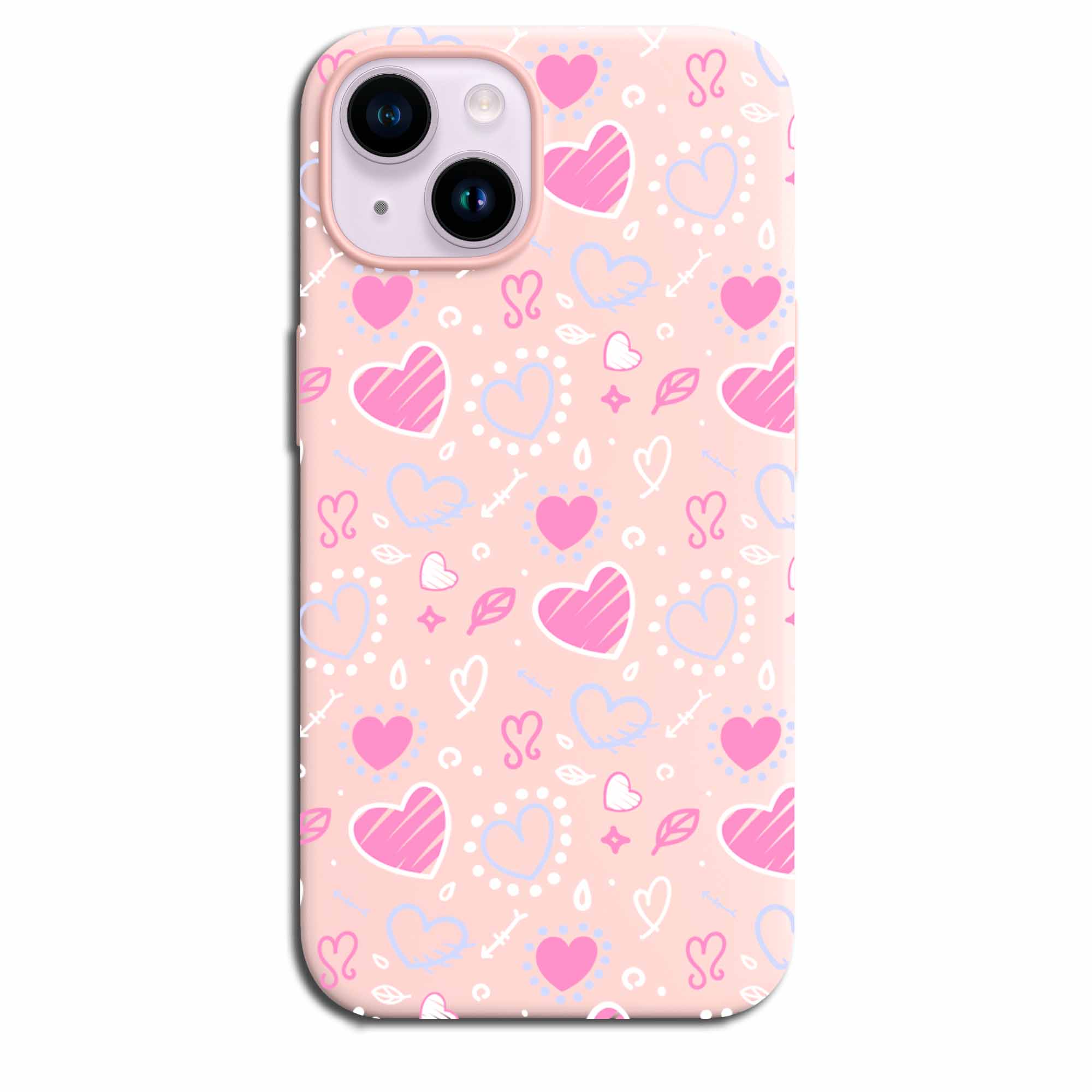 Pink&White Hearts - Cover / (Collezione Monocolore) & (Collezione Magsafe Trasparente)