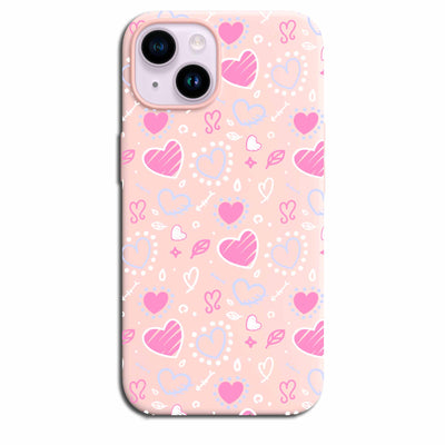 Pink&White Hearts - Cover / (Collezione Monocolore) & (Collezione Magsafe Trasparente)