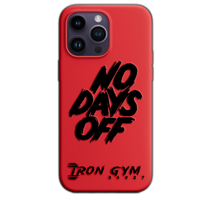 No Days Off (Black on Red)- Cover Monotone